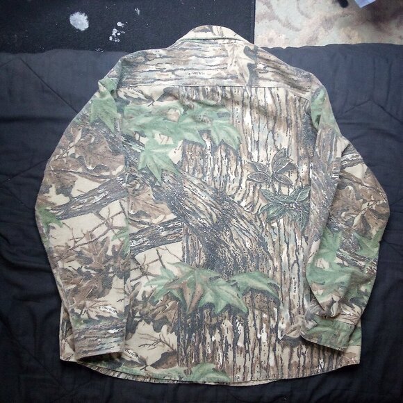 Vintage Five Brother Realtree Camouflage Flannel Button Shirt - Picture 5 of 5